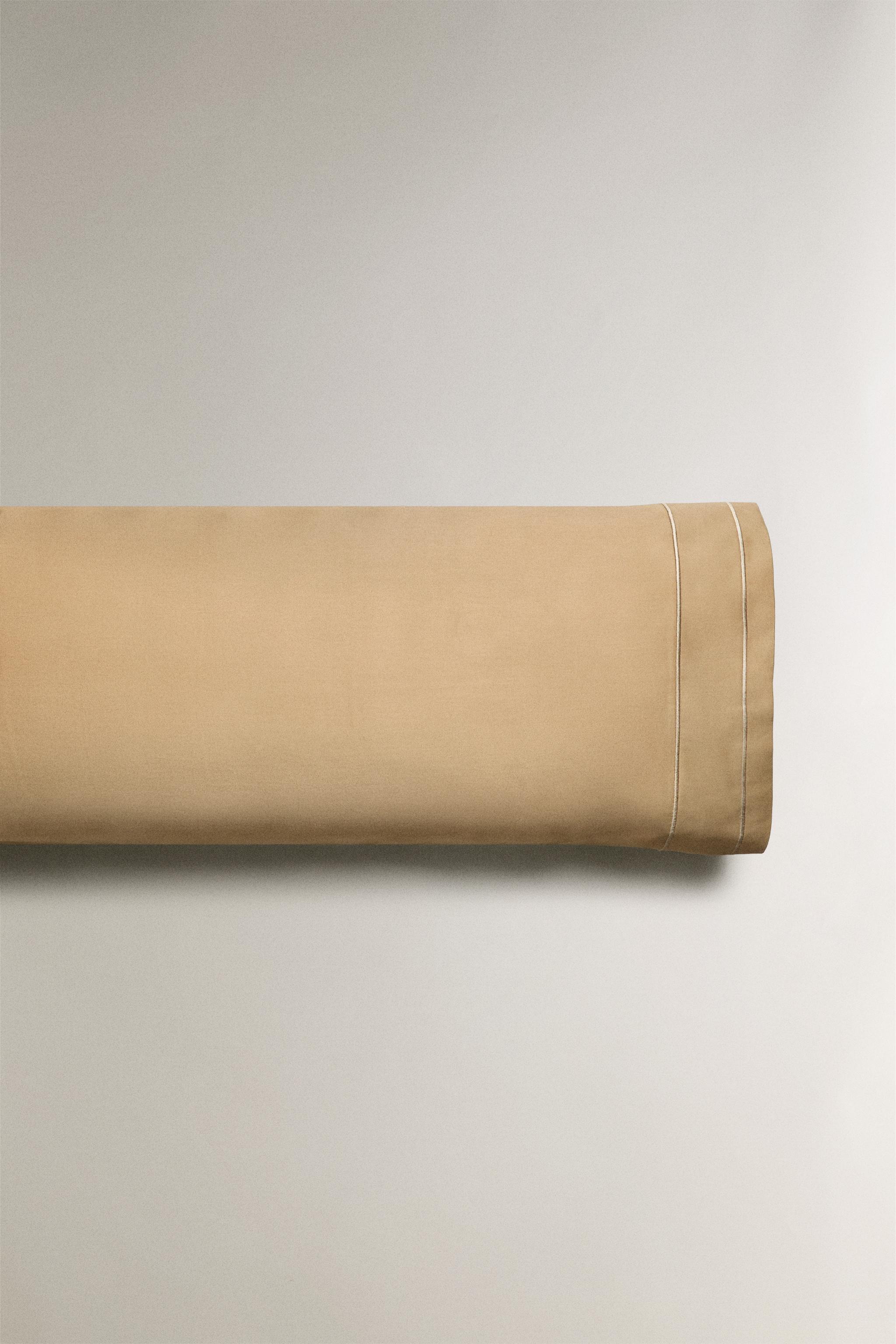 SATEEN PILLOWCASE WITH DOUBLE TRIM